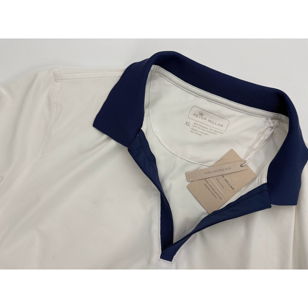 Peter Millar Women's Wade Drop V Court Golf Sun Protection Polo Shirt XL, NEW!!